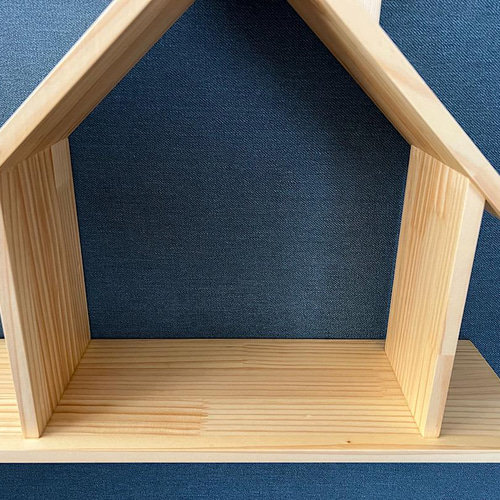 送料無料】 ウォールシェルフ ハウス 柵付き Switch 収納 80cm  