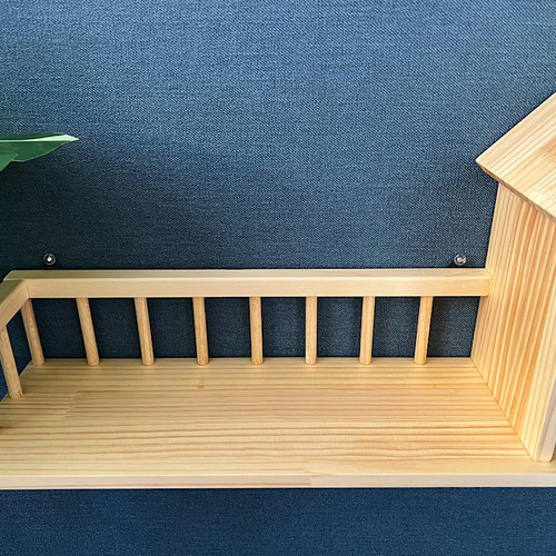 送料無料】 ウォールシェルフ ハウス 柵付き Switch 収納 80cm  