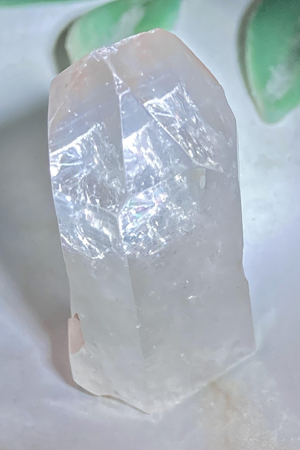 宇宙の叡智】虹入りレムリアンシードクリスタルポイント⭐️バーコード