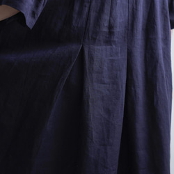 【wafu】Linen Dress 超高密度リネン ワンピース /黒紅色(くろべにいろ) a090b-kbi1 9枚目の画像