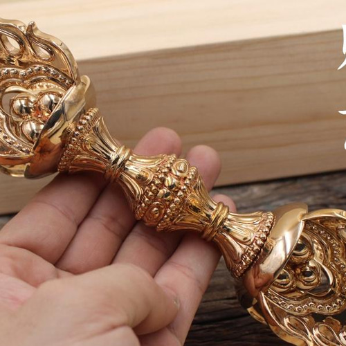 密教法具 法器 財神杵 金剛杵 真言宗 真鍮製 24cm 密教法器 宝珠金剛杵 仏教法具 真鍮製 vajra 22cm その他アート