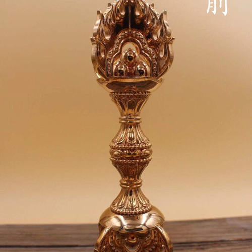密教法器 宝珠金剛杵 仏教法具 真鍮製 vajra 22cm その他アート