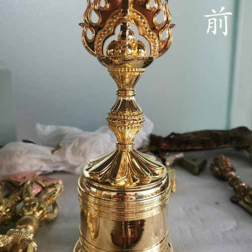 チベット密教法器 宝珠鐘 チベタンベル 真鍮製 金剛鈴 仏教美術 チベット密教法器 宝珠鐘 チベタンベル 真鍮製 金剛鈴 仏教美術
