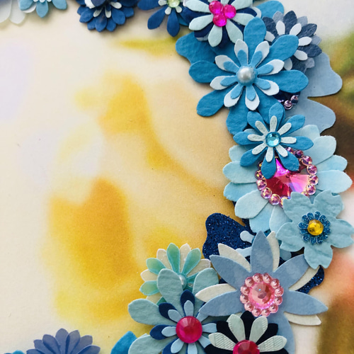 2サイズ爽やかなブルー系ペーパーフラワー その他素材 kamitote 通販