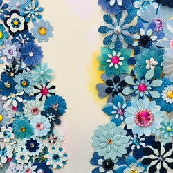 2サイズ爽やかなブルー系ペーパーフラワー その他素材 kamitote 通販