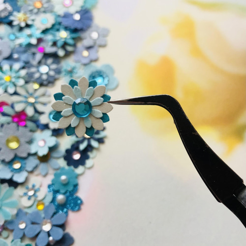 2サイズ爽やかなブルー系ペーパーフラワー その他素材 kamitote 通販