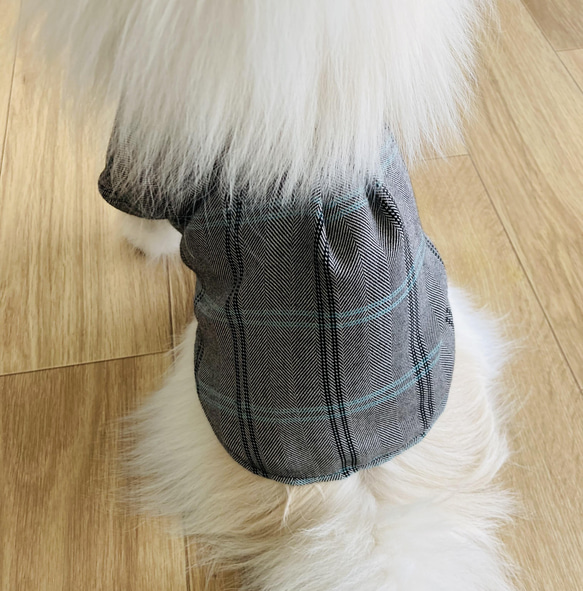 【型紙】犬服　スタンドカラー半袖シャツ 8枚目の画像