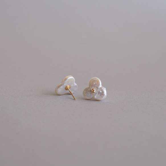 一分【14kgf】三葉淡水珍珠耳環（12只） 第6張的照片
