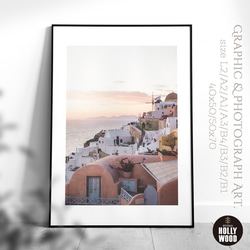 ☆インテリアフォトポスター -at dusk Santorini-【274】 1枚目の画像