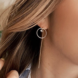 ハーキマークォーツ ピアス（フック・チェーン） の人気通販｜Creema