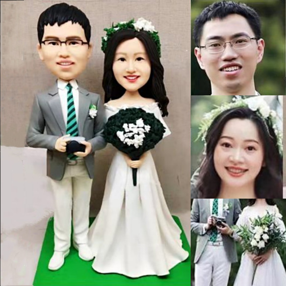 【客製化3D人像公仔】手作似顏绘肖像畫人型娃娃情侶父母夫妻結婚週年禮物 第1張的照片