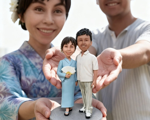 結婚祝い 結婚記念日 オーダーメイド 似顔絵 フィギュア カップル お