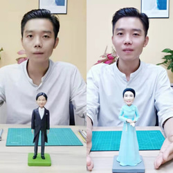 【客製化3D人像公仔】手作似顏绘肖像畫人型娃娃情侶父母夫妻結婚週年禮物 第4張的照片