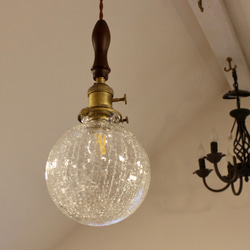 ミニあんどんランプ・薄紫 ステンドグラスランプ 行燈 行灯 インテリア