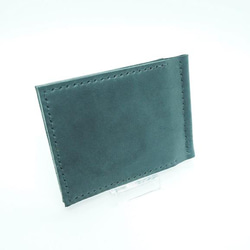 二つ折り財布 “マネークリップ” black〈プルアップレザー〉 3枚目の画像