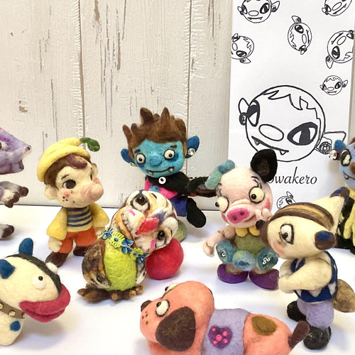 羊毛人形 ドラきゅん君 羊毛フェルト Howakero（ほわケロ） 通販