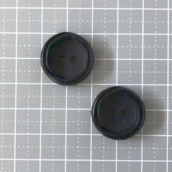 レトロ サークル ボタン ブラック 21mm 7個セット ao-551 4枚目の画像