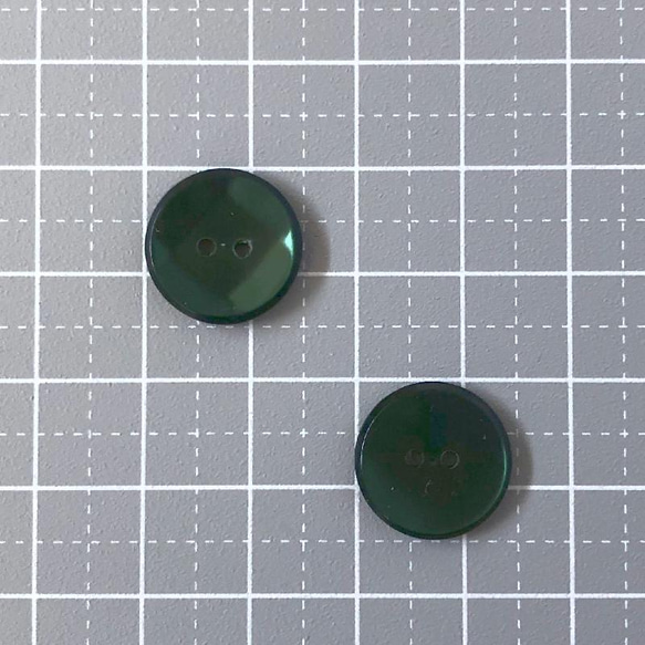 レトロ サークル ボタン グリーン 14mm 14個セット ao-555 4枚目の画像