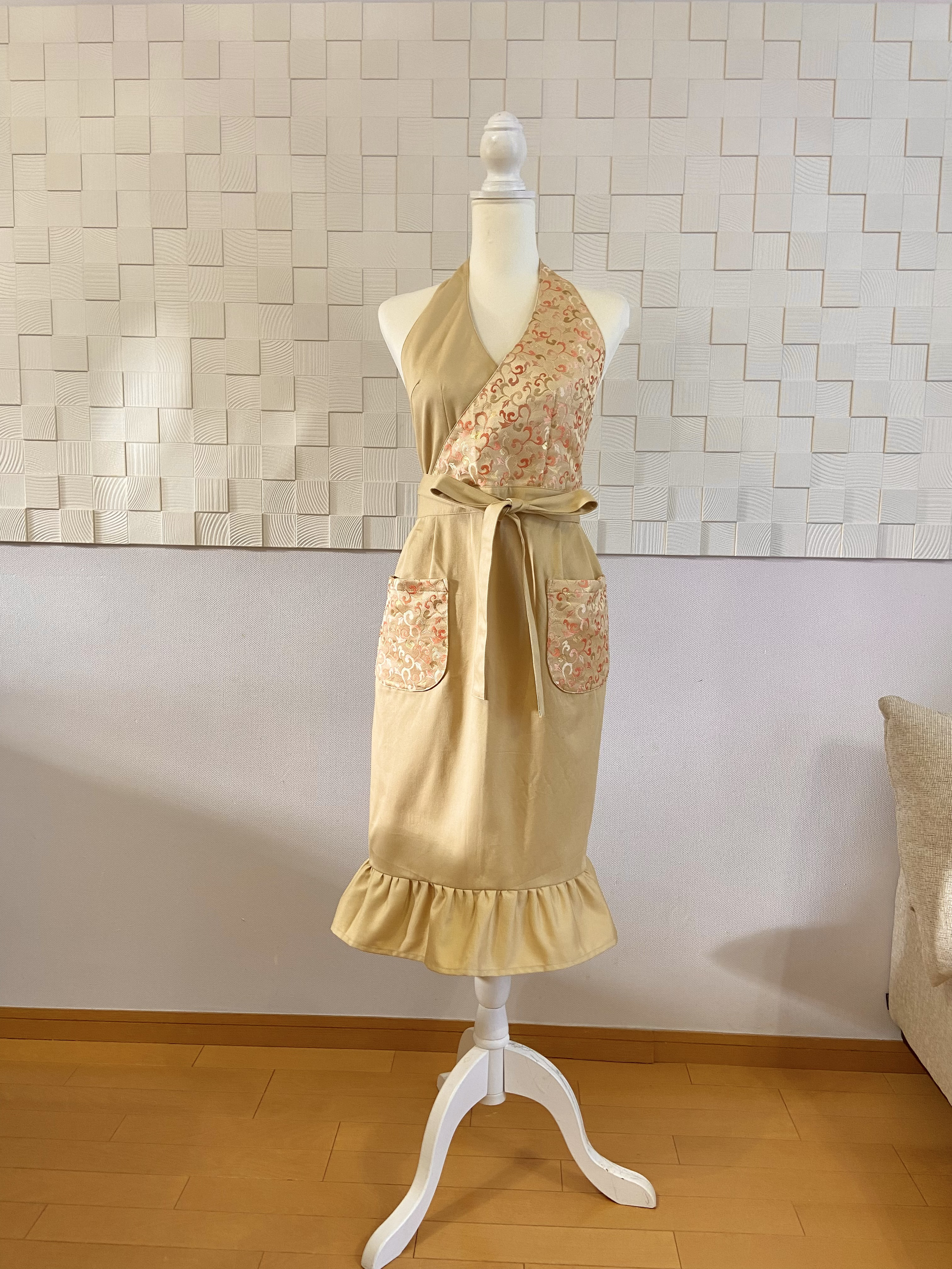 西陣織ドレスエプロン　マーメイドタイプ