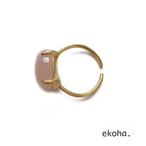 Silver925 18KGP モルガナイトカボションリング 指輪・リング ekoha