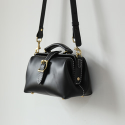 【切線】非常受歡迎！橫扣包，手工真皮單肩包，女士款，全手工縫製 第14張的照片