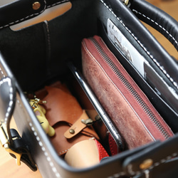 【切線】非常受歡迎！橫扣包，手工真皮單肩包，女士款，全手工縫製 第13張的照片