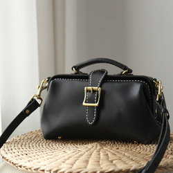 【切線】非常受歡迎！橫扣包，手工真皮單肩包，女士款，全手工縫製 第9張的照片