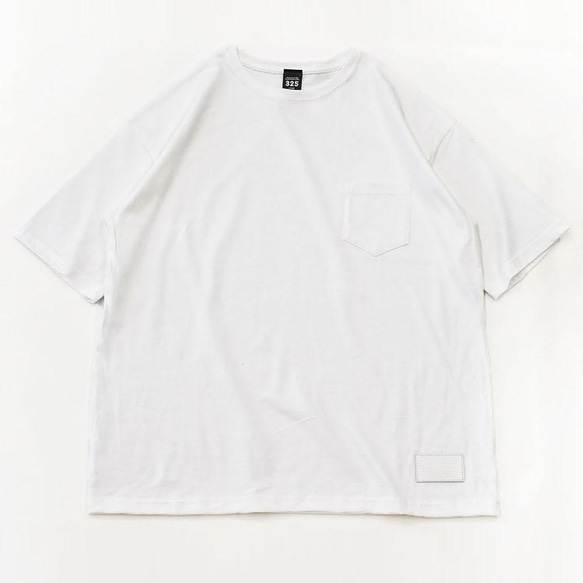 Tシャツ 無地 オーバーサイズ 大きめ ポケット タグ 無地Tシャツ ゆったりコットン 綿 シャツ ブラック TA001 5枚目の画像