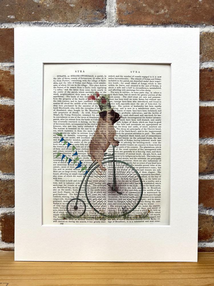 【イギリスから直輸入 アンティークアート】英国古書一点ものデザインアート パグ