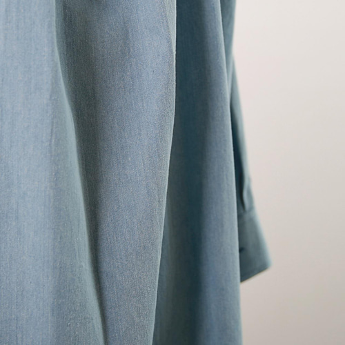 デニムシャツ ワンピース 長袖 ライトブルー 0505BL ワンピース SWiMMY 