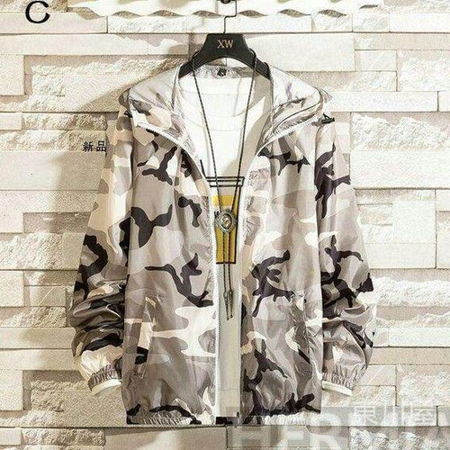 スプリングコート 迷彩 薄手