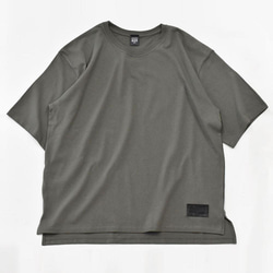 ※Tシャツ ビッグシルエット 厚手 無地 大きめ スーパーヘビー オーバーサイズ シンプル アーミーグリーン TC007 1枚目の画像