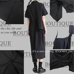 デザインセンスのロングスカート不規則なマルチウェアドレス2092 3枚目の画像