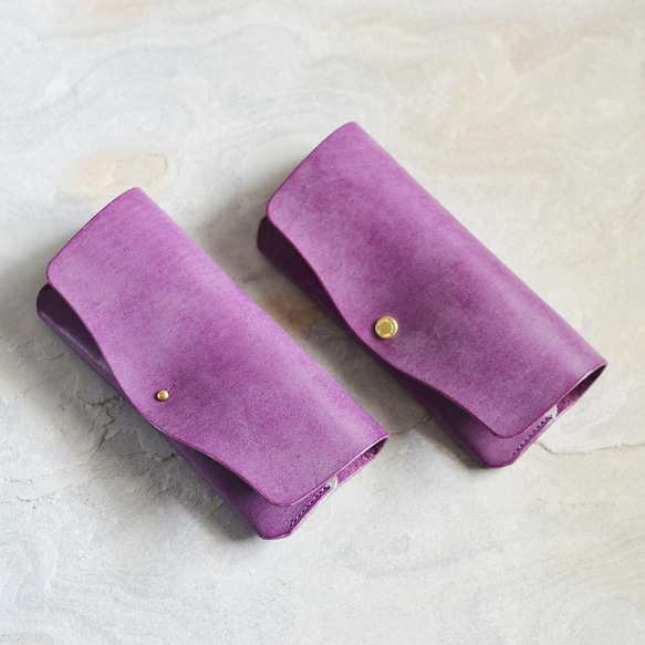 【受注制作】《世界にひとつのメガネケース》眼鏡屋さんとつくったグラスケース｜革・糸の色が選べる！ 17枚目の画像