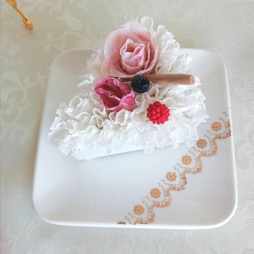 人気スイーツシリーズ 新作♪ ショートケーキ 【 磁器レース 焼き物