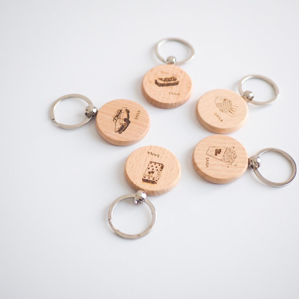 オリジナルネームキーホルダー 〈name key ring motif〉自分のお名前キーホルダー作ってみませんか？　 14枚目の画像