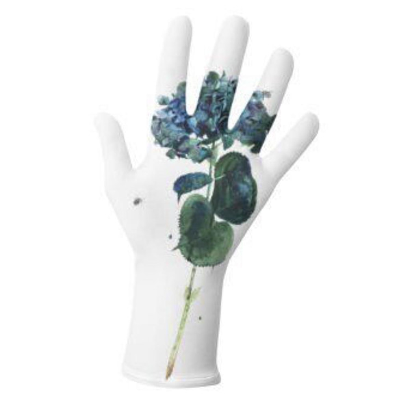 紫陽花ハンドメイド2024【受注製作】ターコイズウォータードロップ手袋　 5枚目の画像