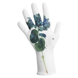 紫陽花ハンドメイド2024【受注製作】ターコイズウォータードロップ手袋　 2枚目の画像
