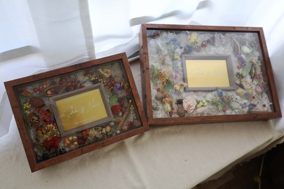 【テーマで彩る】フラワーセレモニー結婚証明書（アンティークブラウン） 高さ7 5cm