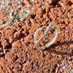 純銀 麻花 素線 無限 戒指 S322 第6張的照片