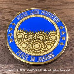 【ウクライナ支援】Peace In Ukraine Poker Card Protector（カードガード） 1枚目の画像