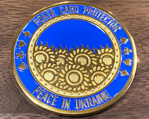 ウクライナ支援】Peace In Ukraine Poker Card Protector（カード