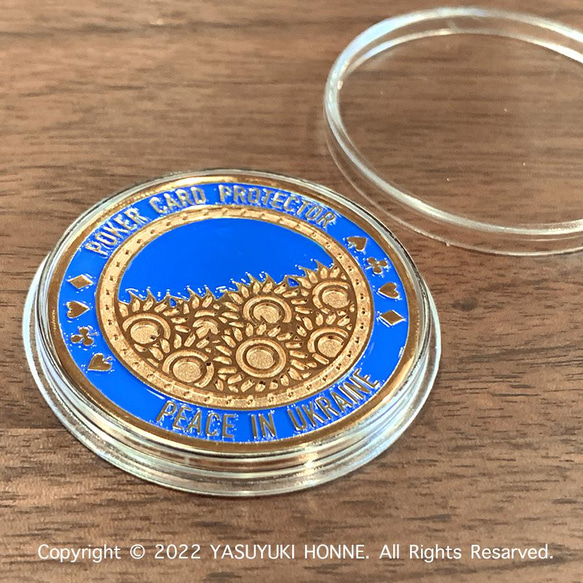 【ウクライナ支援】Peace In Ukraine Poker Card Protector（カードガード） 3枚目の画像