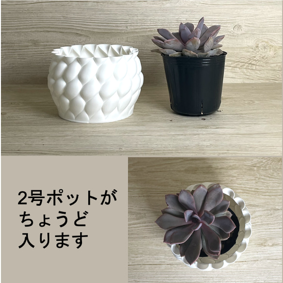 UROKO / 3D printed 植木鉢カバー / 2号 8枚目の画像