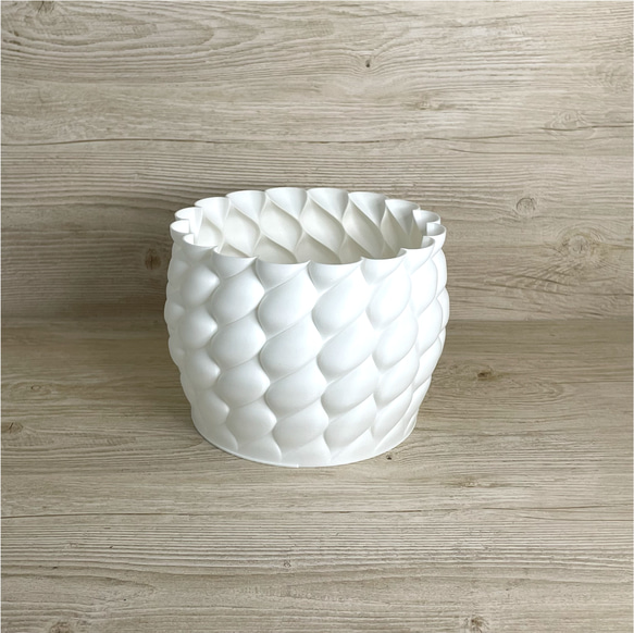 UROKO / 3D printed 植木鉢カバー / 3号 4枚目の画像