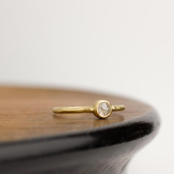 k18ナチュラルダイヤモンドのリング（ホワイトローズカット） 4枚目の画像
