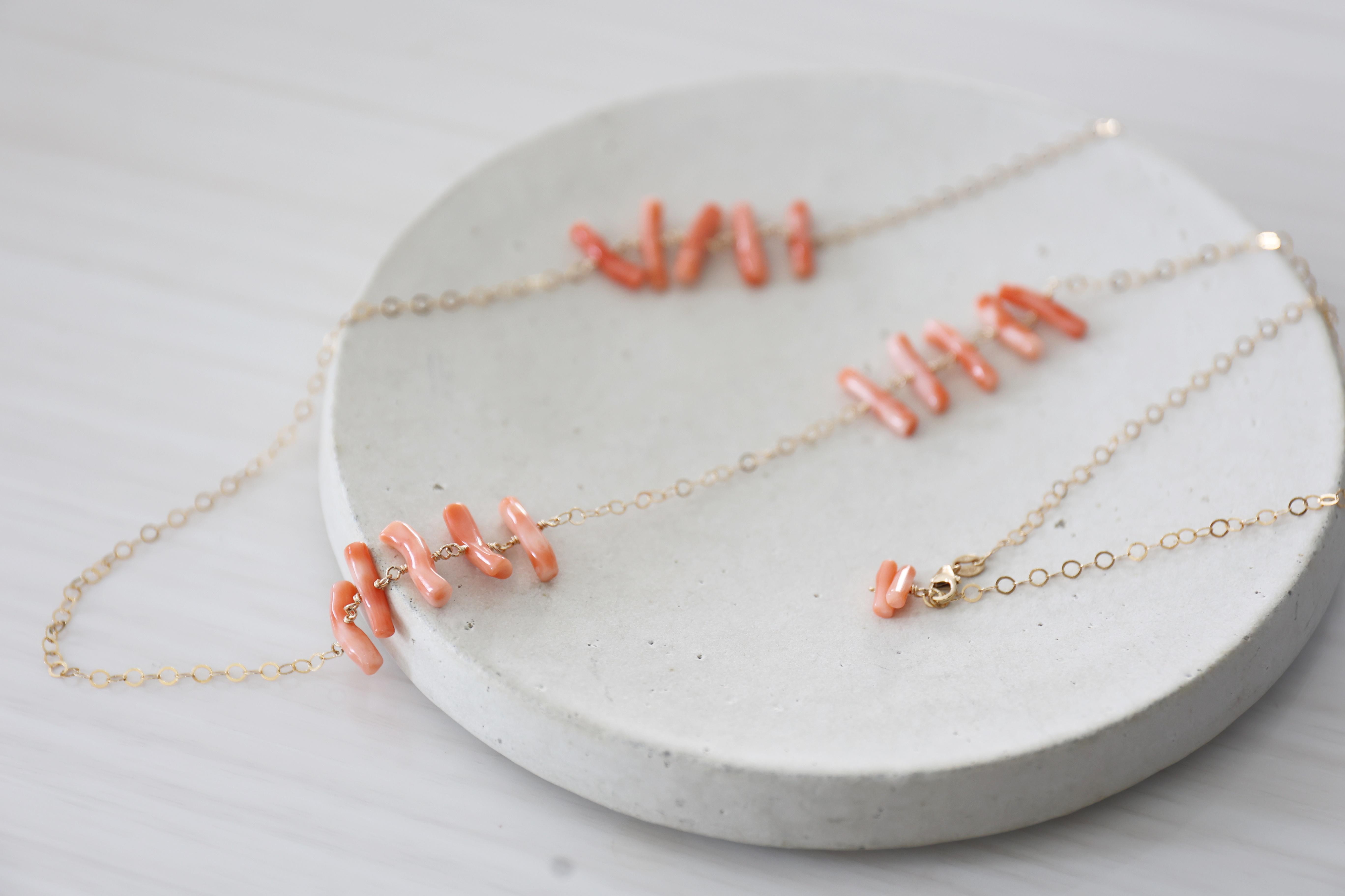 14KGFcoral necklace[kgf3991]