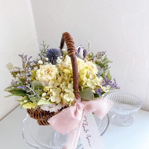 レア四季島ドライフラワーアレンジメント ドライフラワーアレンジメント アイボリー Lサイズ｜ギフト