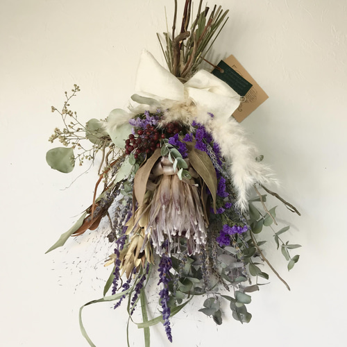 香り立つ無農薬ハーブ プロテアとアメジストセージのドライフラワー