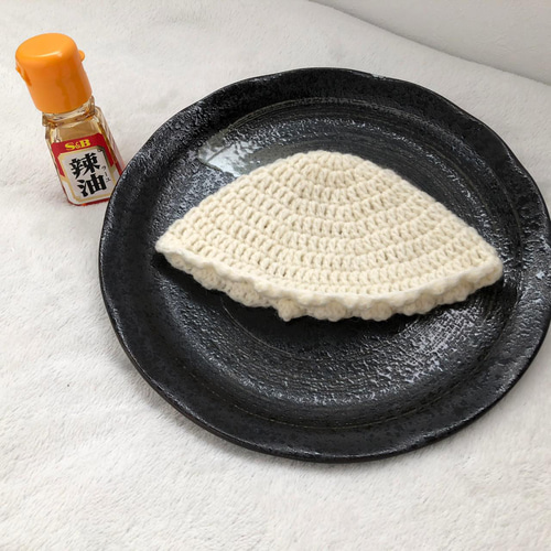 【完成】餃子　ハンドメイド　はこふぐ帽子 ご予約受付中】ハンドメイド はこふぐ帽子